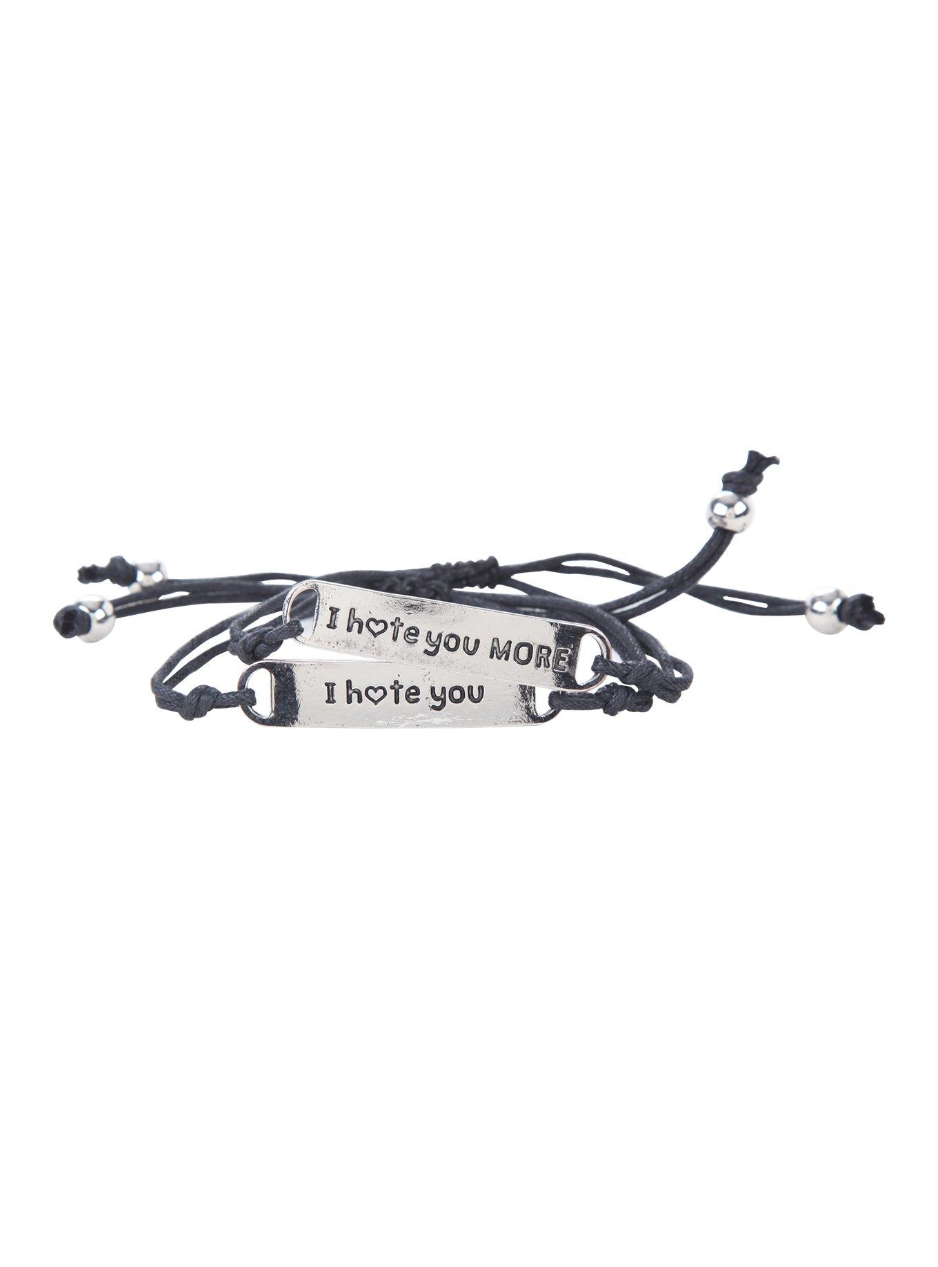 I Hate You Best Friend Bracelet Set, , hi-res