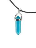 Teal Crystal Cord Necklace, , hi-res