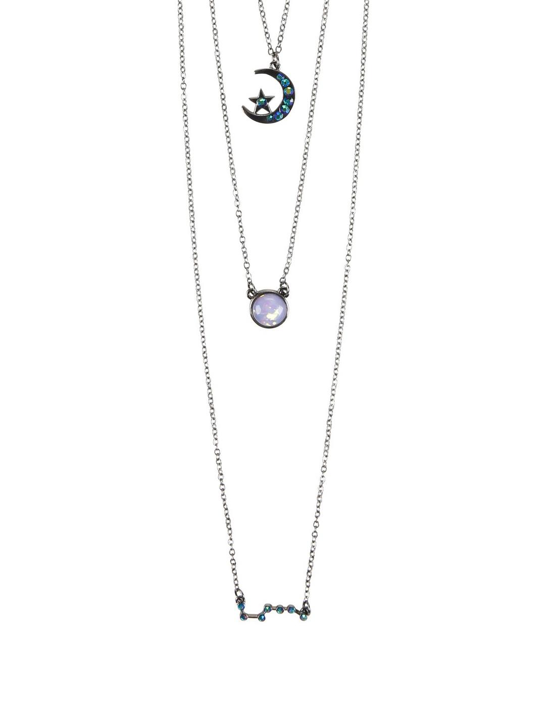 Moon Star Little Dipper Opal Layered Necklace, , hi-res