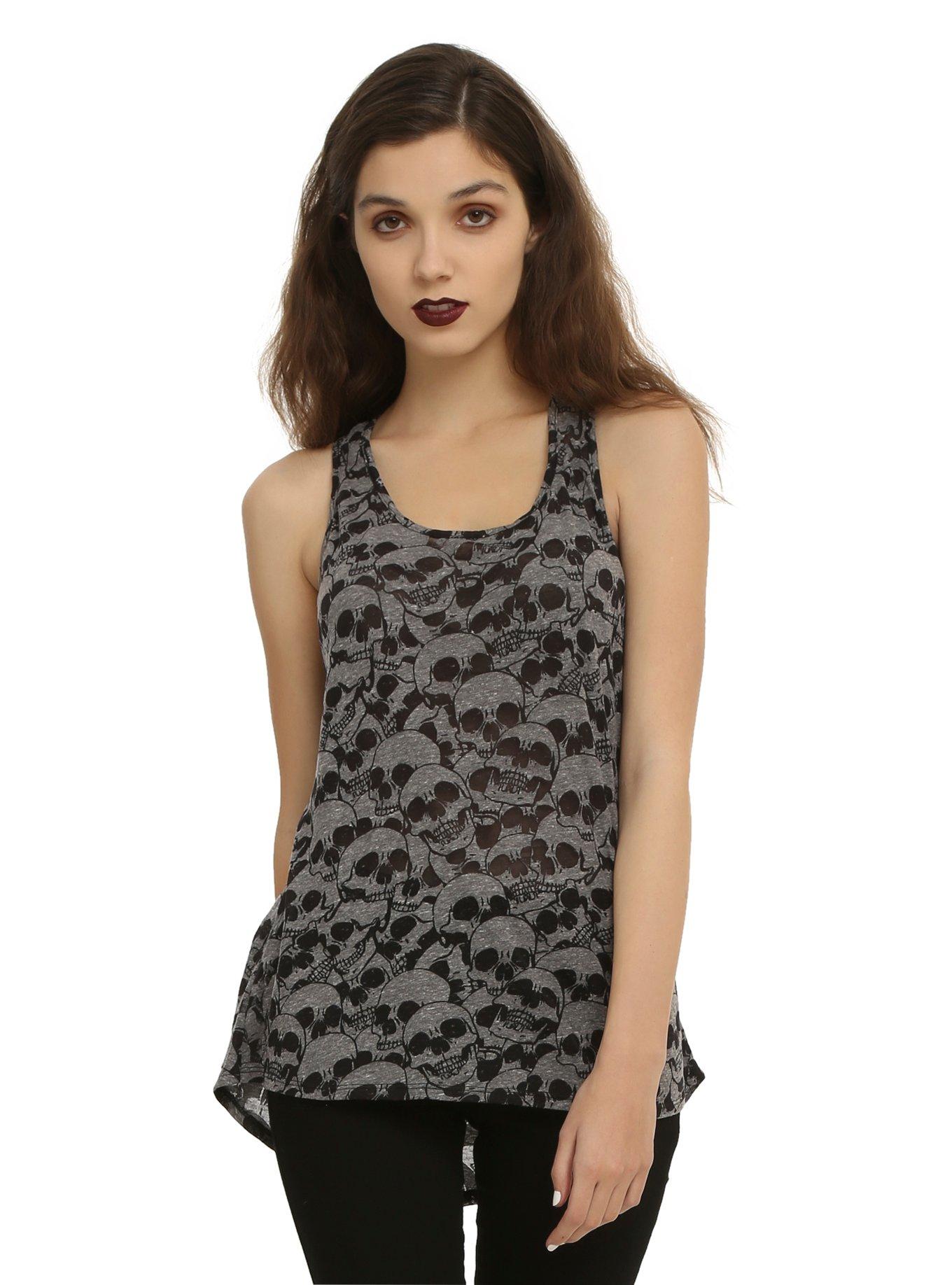 Burnout Skull Knot Girls Tank Top | Hot Topic