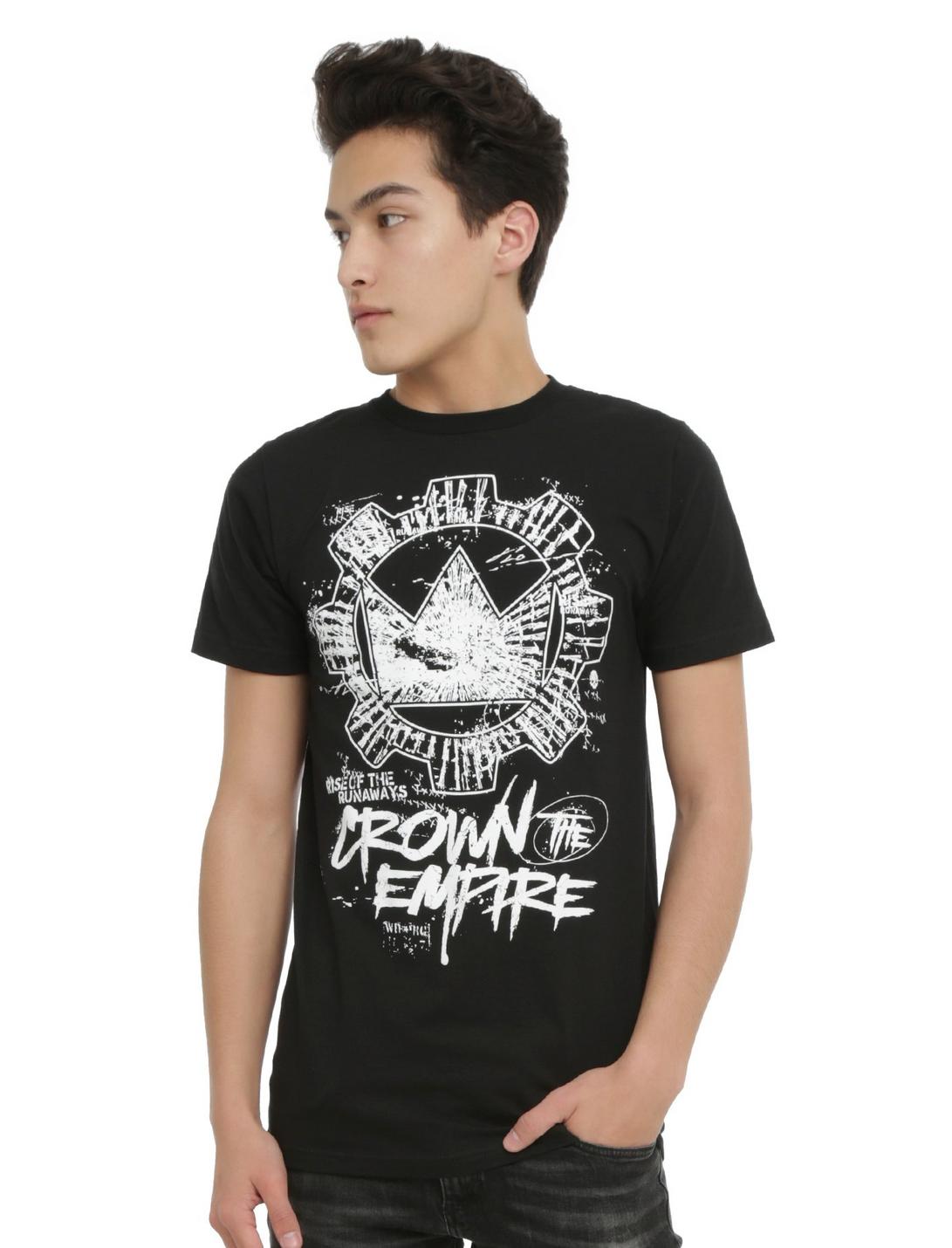 Crown The Empire Rise Of The Runaways T-Shirt, BLACK, hi-res