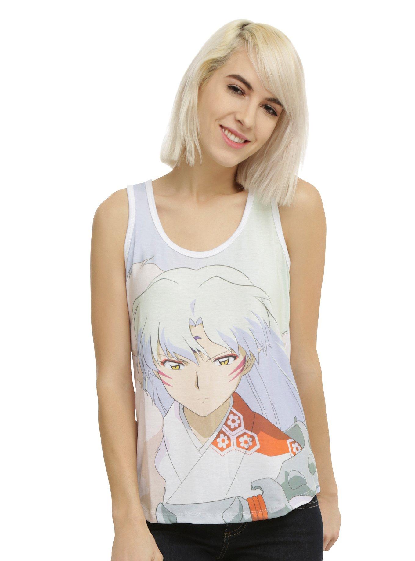 InuYasha Half Demon Sublimation Girls Tank Top, BLUE, hi-res