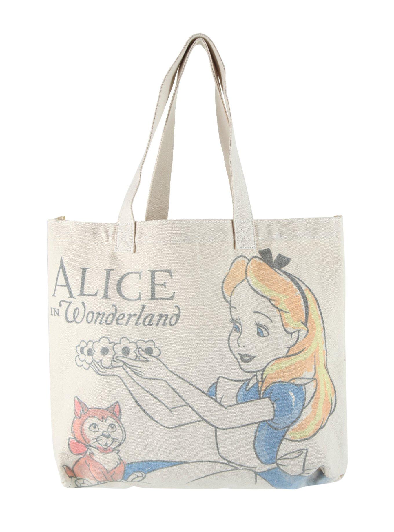 Loungefly Disney Alice In Wonderland Alice & Dinah Canvas Tote, , hi-res