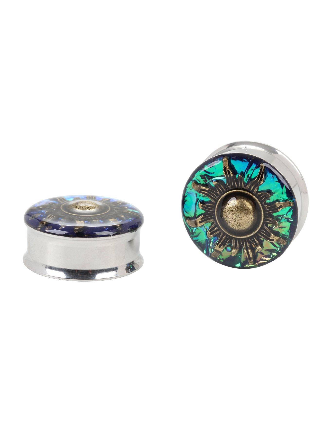 Blue Foil Gold Sun Steel Spool Plug 2 Pack, , hi-res