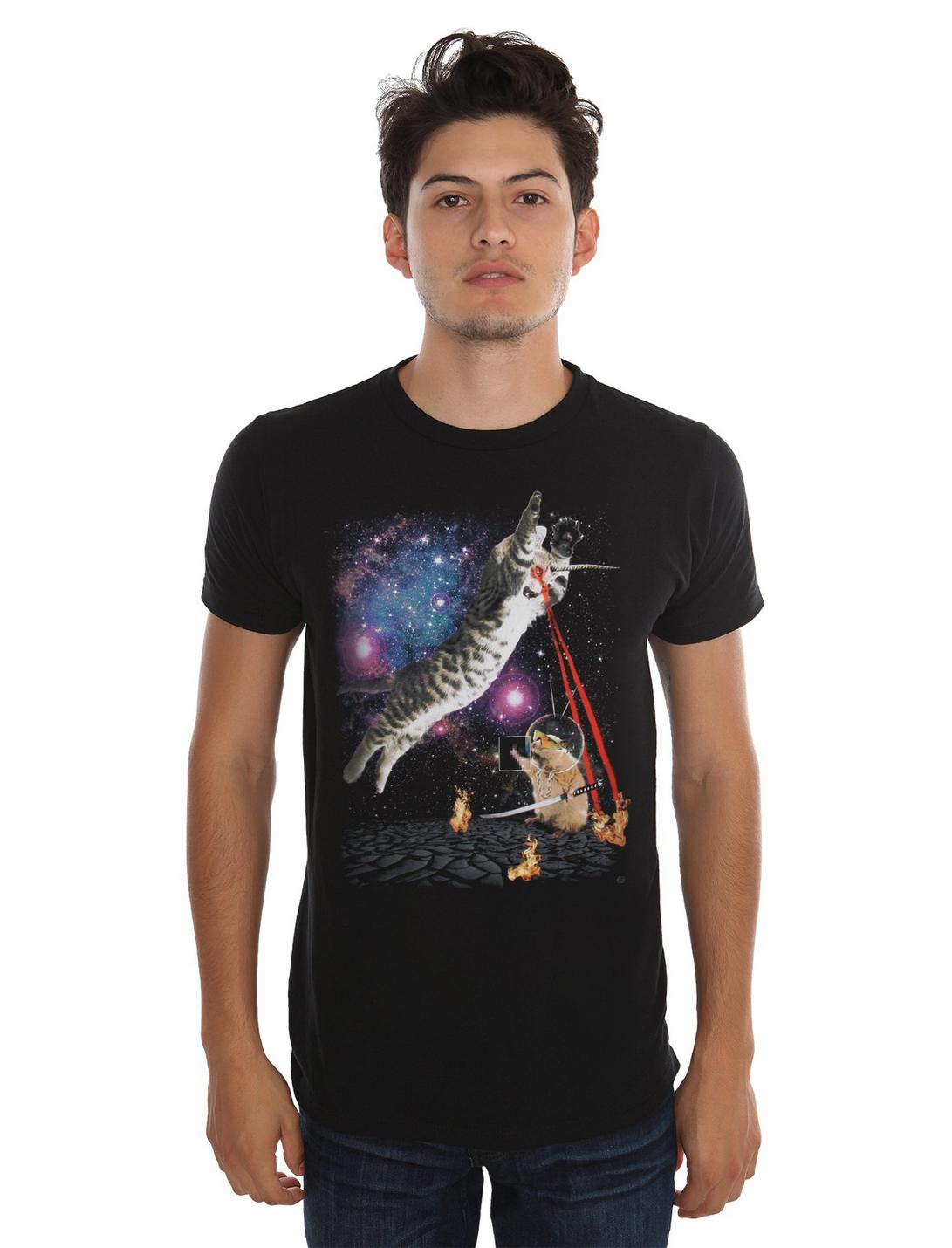 Laser Kitten Vs. Space Hamster T-Shirt, , hi-res