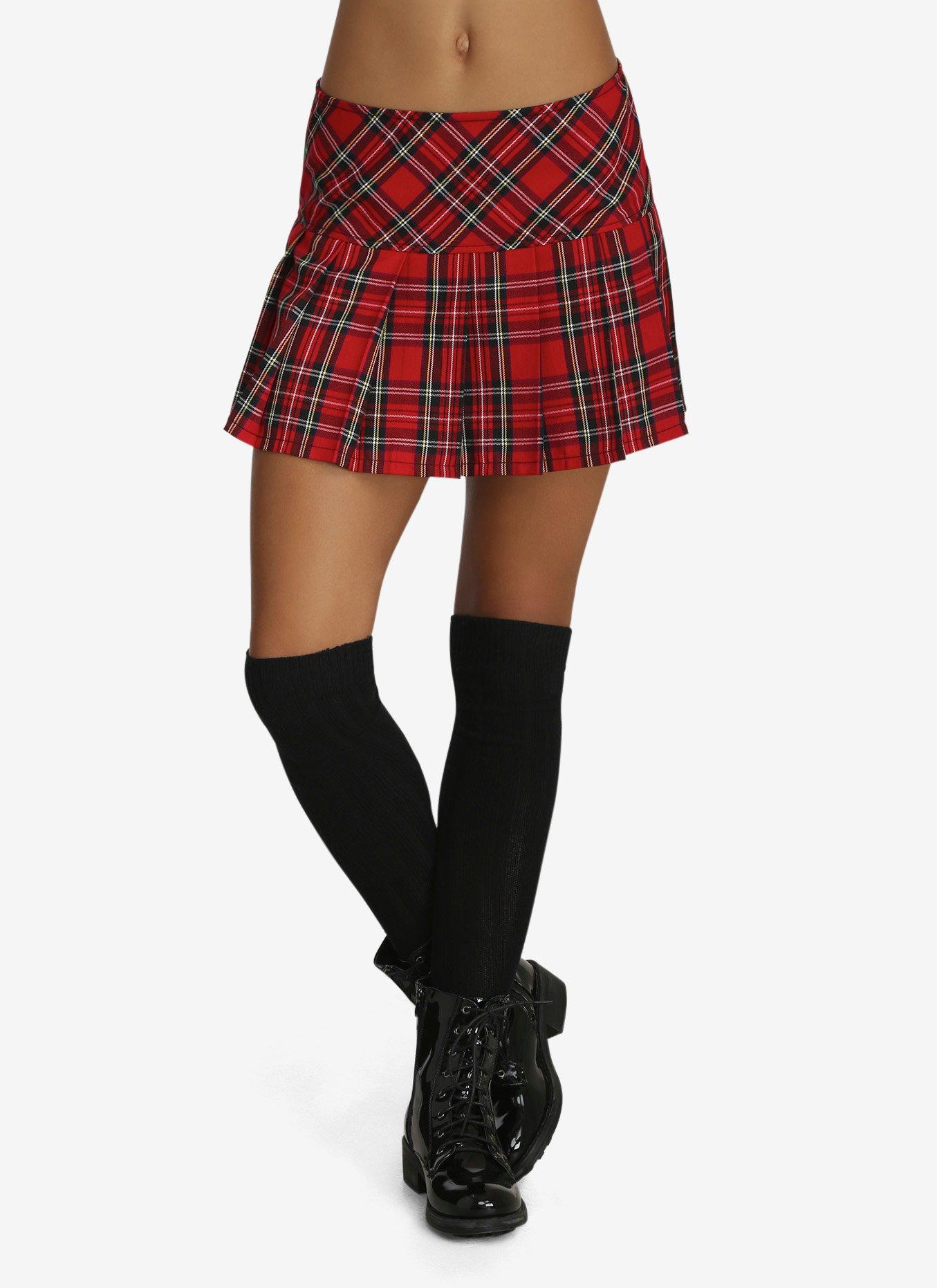 TRIPP NYC - PLEATED SKIRT GREEN PLAID