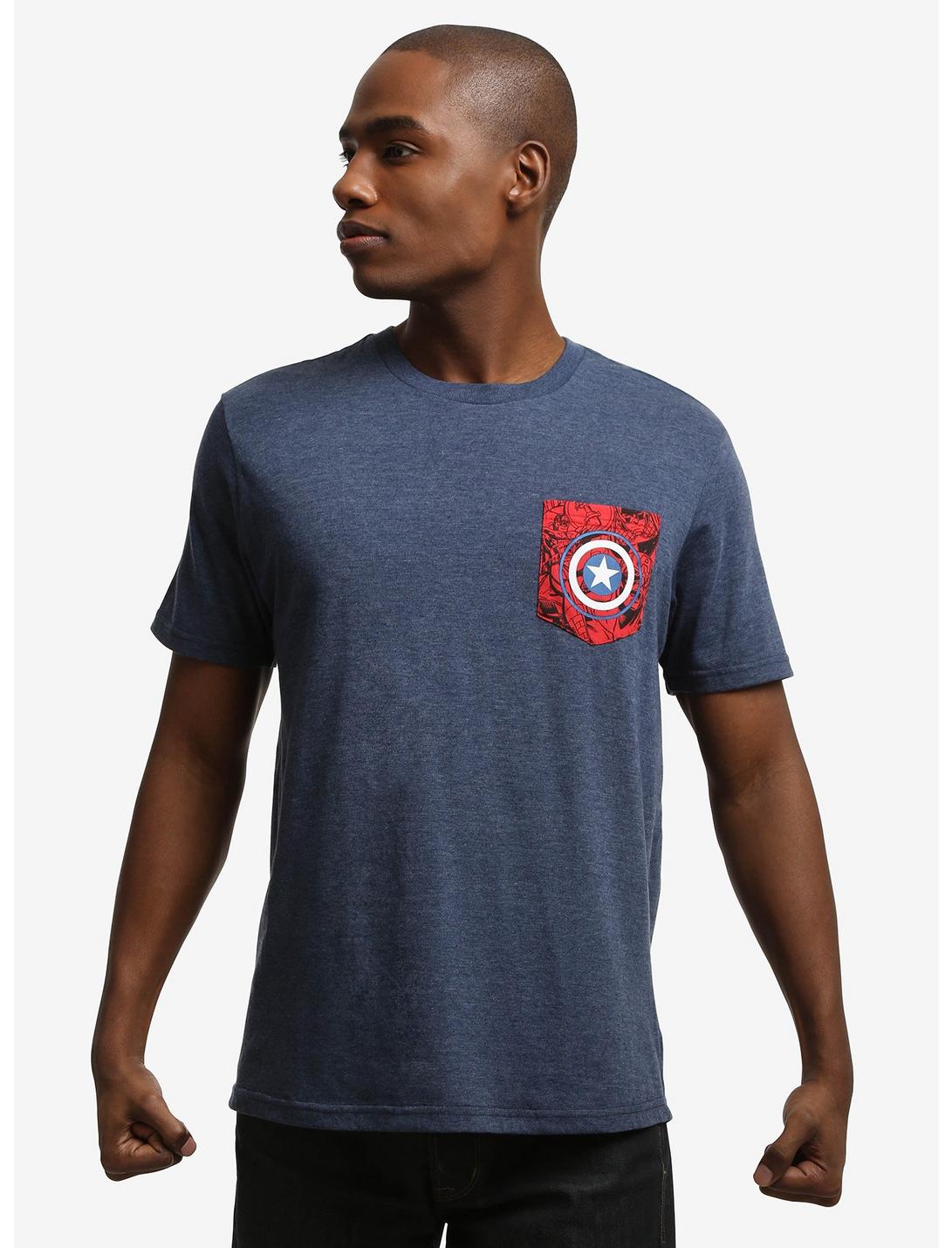 Marvel Captain America Pocket T-Shirt, MULTI, hi-res