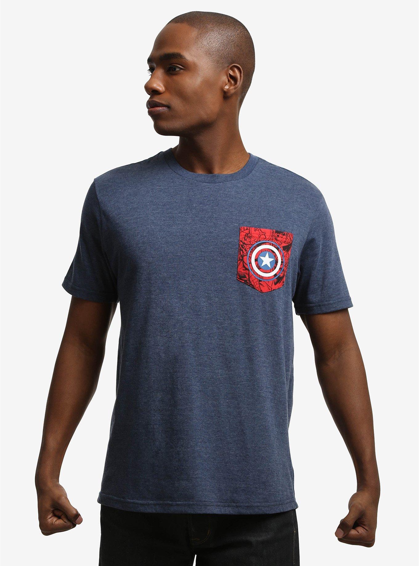 Marvel Captain America Pocket T-Shirt, MULTI, hi-res