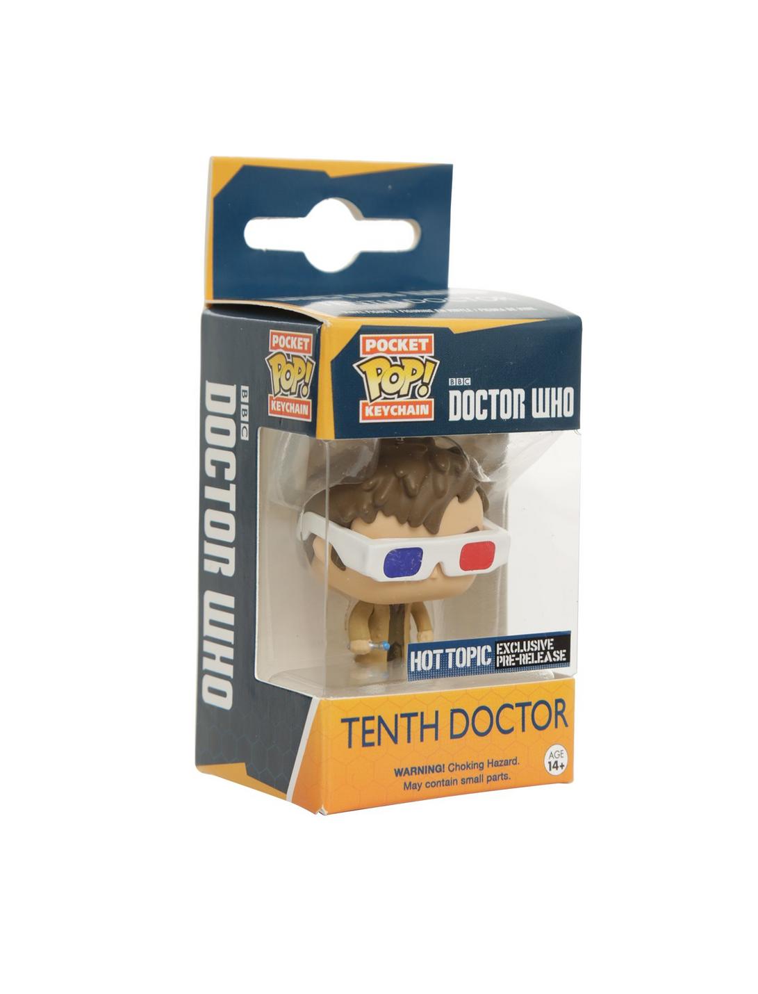 Funko Doctor Who Pocket Pop! Tenth Doctor (3D Glasses) Key Chain, , hi-res