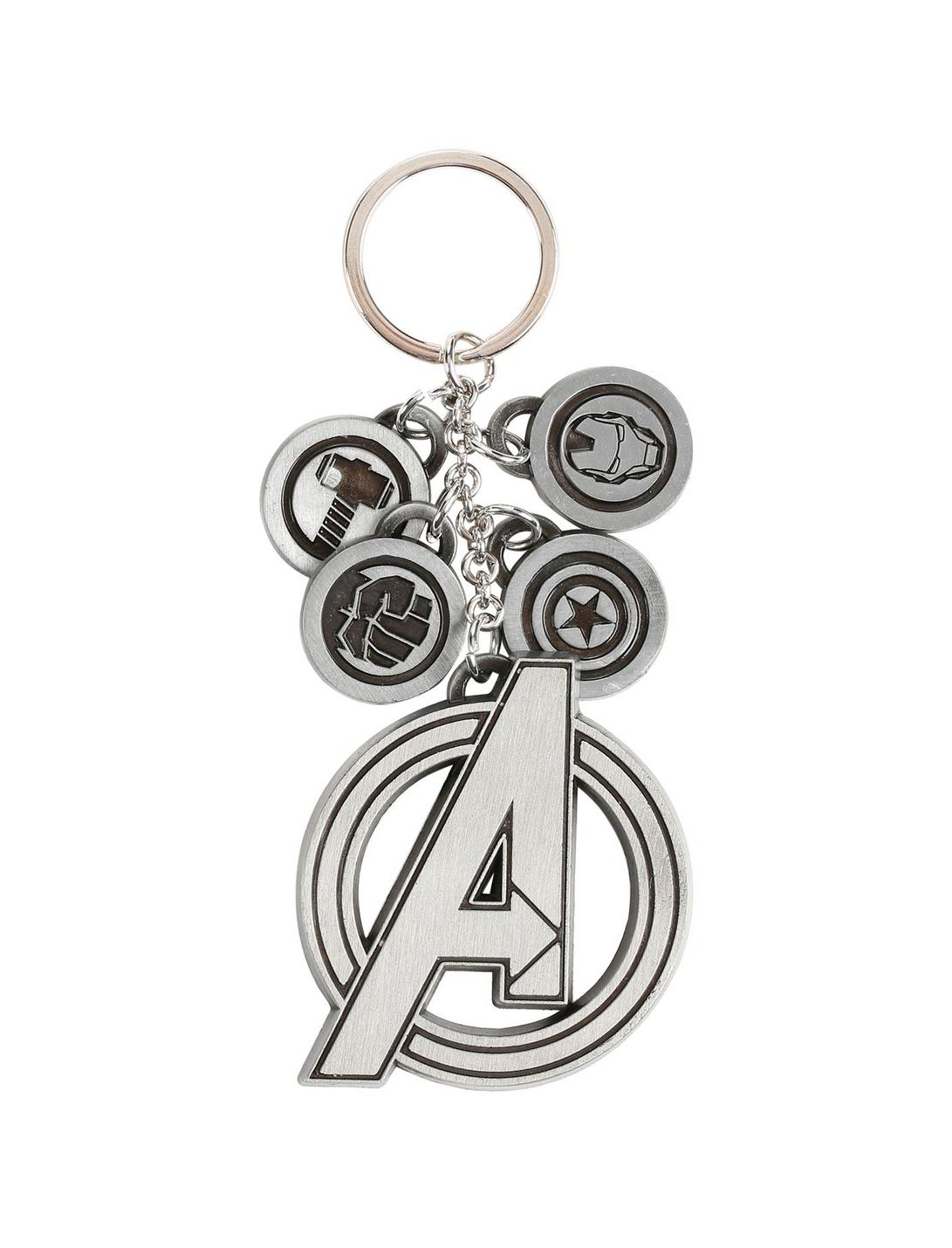 Deadpool Logo Avengers Marvel Heroes Comics Pewter Key Chain Ring Charm select 