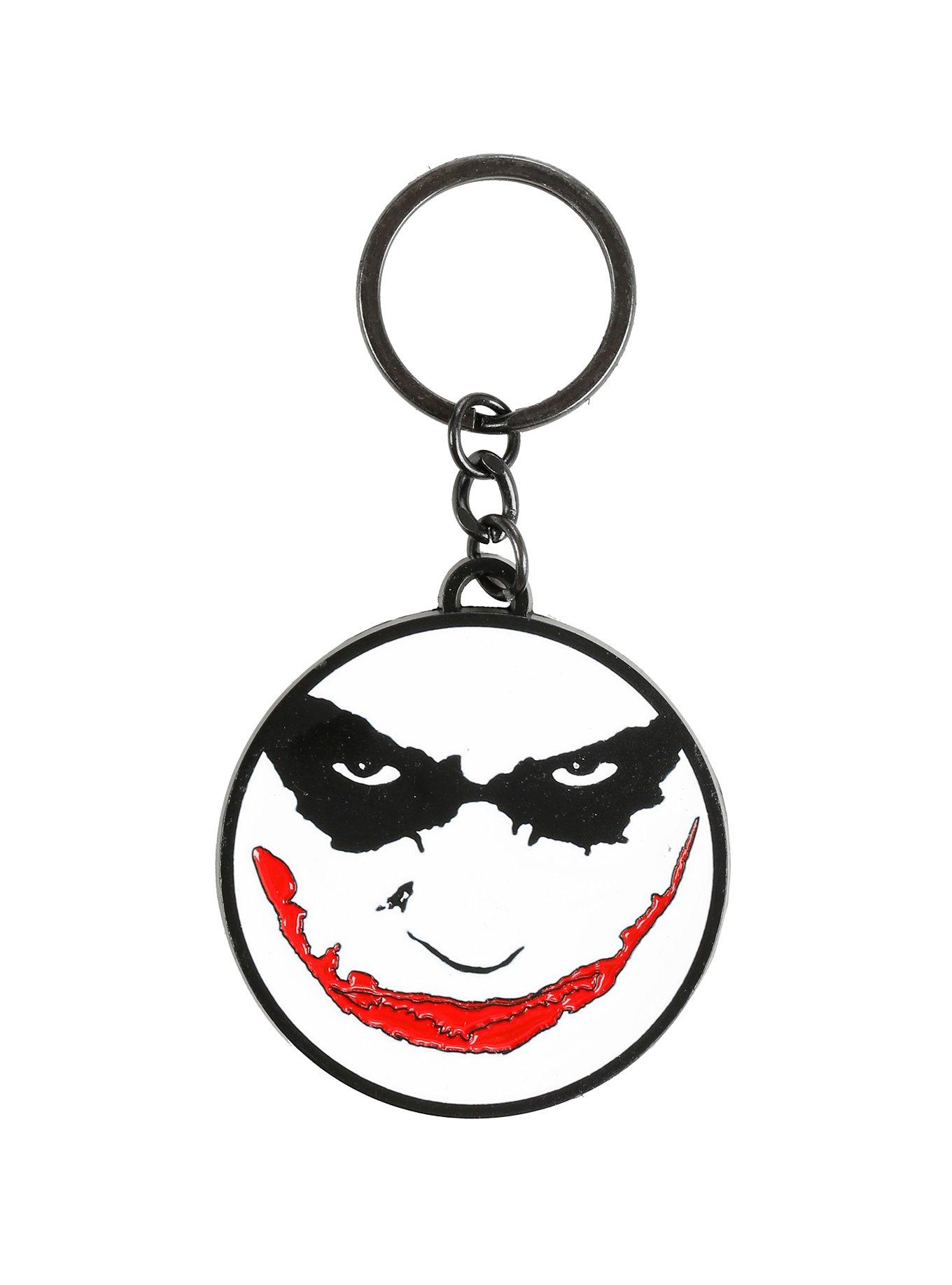 DC Comics The Dark Knight Trilogy The Joker Face Key Chain, , hi-res