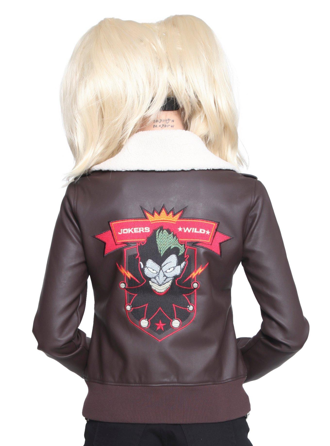 DC Comics Bombshells Harley Quinn Aviator Jacket, BROWN, hi-res