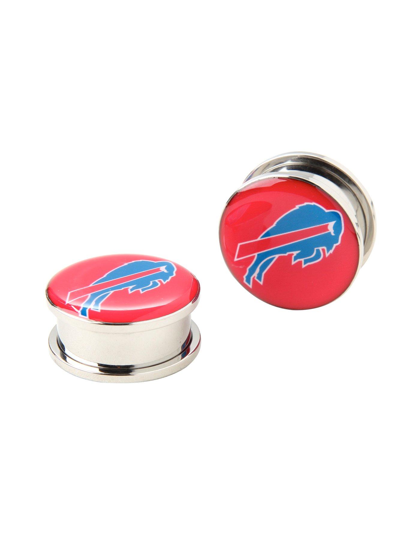 NFL Buffalo Bills Steel Spool Plug 2 Pack, RED, hi-res