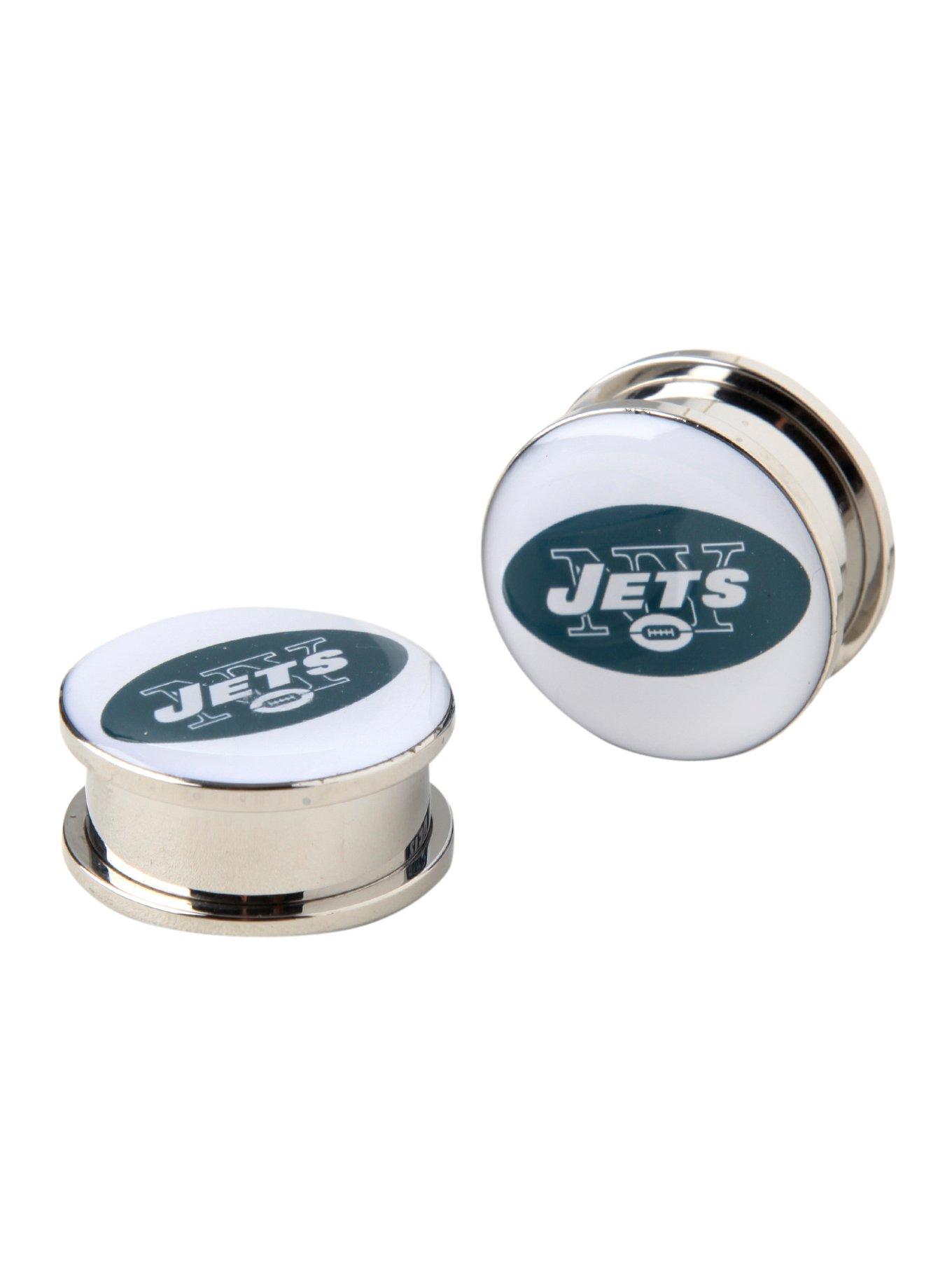 NFL New York Jets Steel Spool Plug 2 Pack, GREEN, hi-res