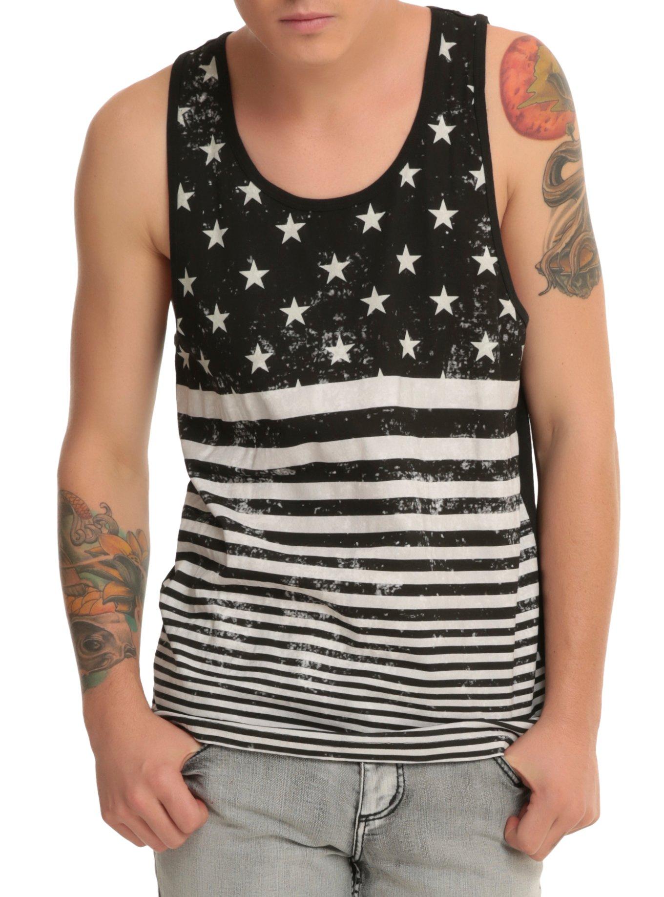 XXX RUDE Americana Tank Top, WHITE, hi-res view 1