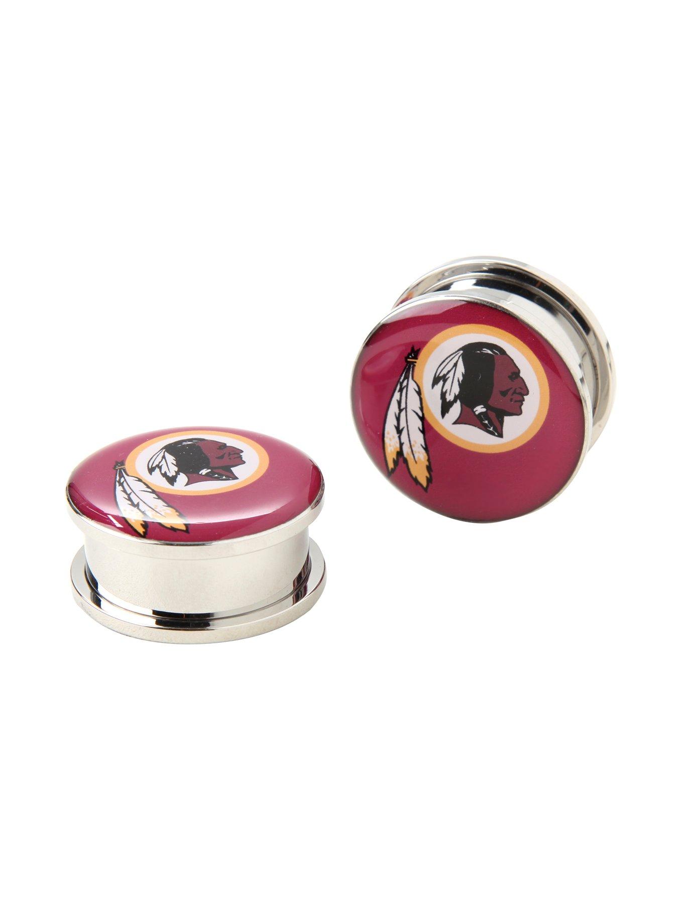 NFL Washington Redskins Steel Spool Plug 2 Pack, RED, hi-res