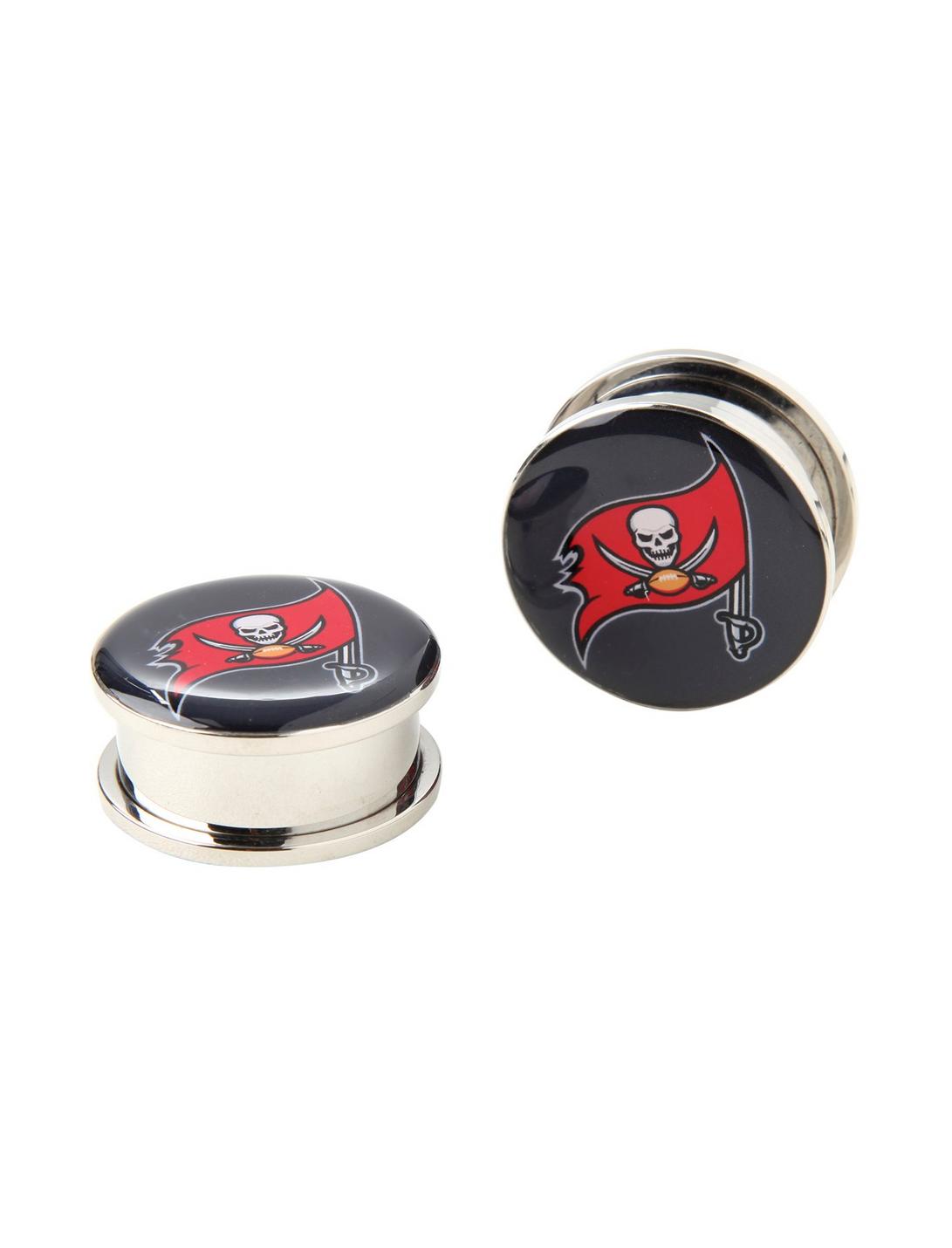 NFL Tampa Bay Buccaneers Steel Spool Plug 2 Pack, RED, hi-res