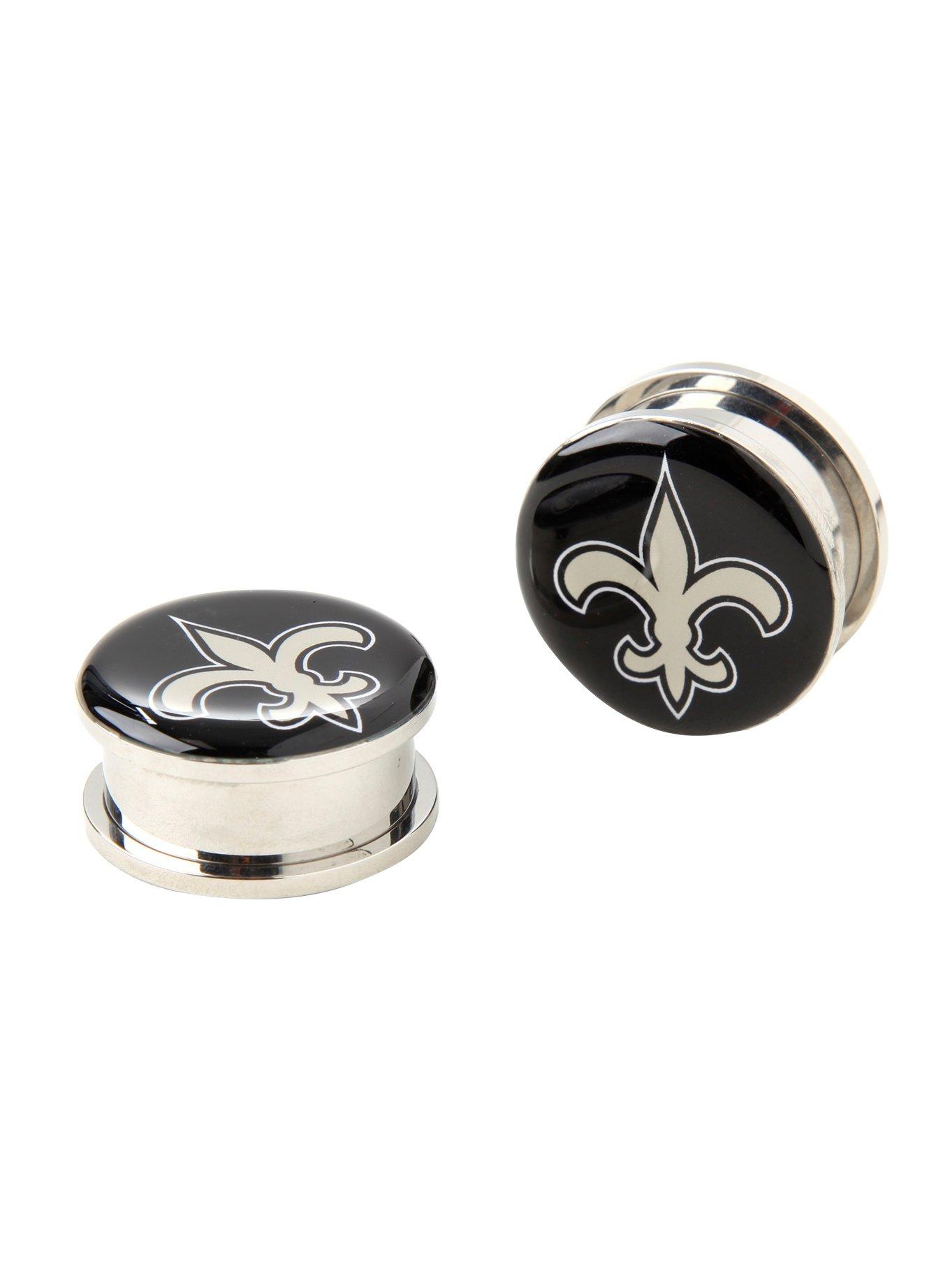 NFL New Orleans Saints Steel Spool Plug 2 Pack, GOLD, hi-res