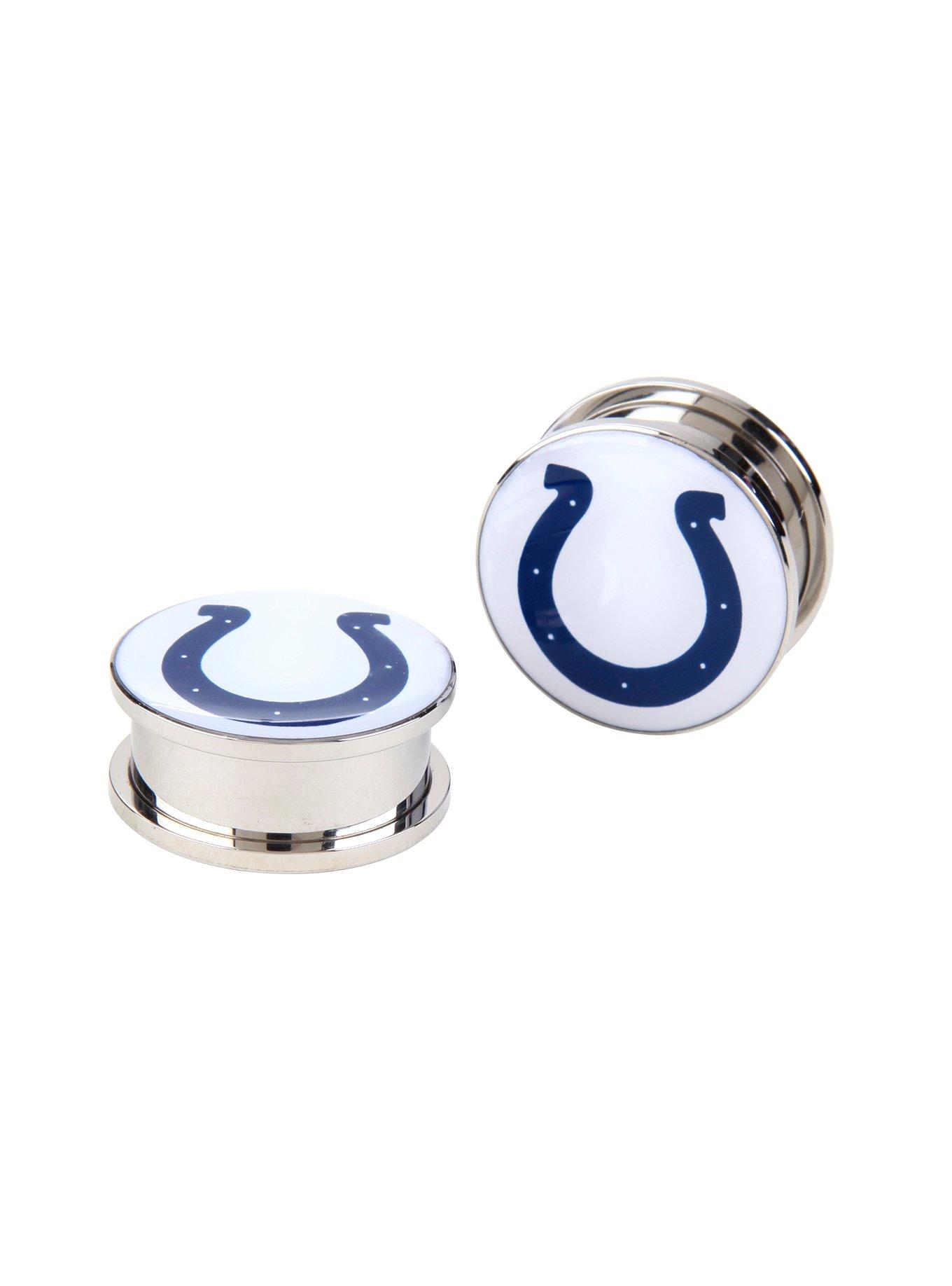 NFL Indianapolis Colts Steel Spool Plug 2 Pack, BLUE, hi-res