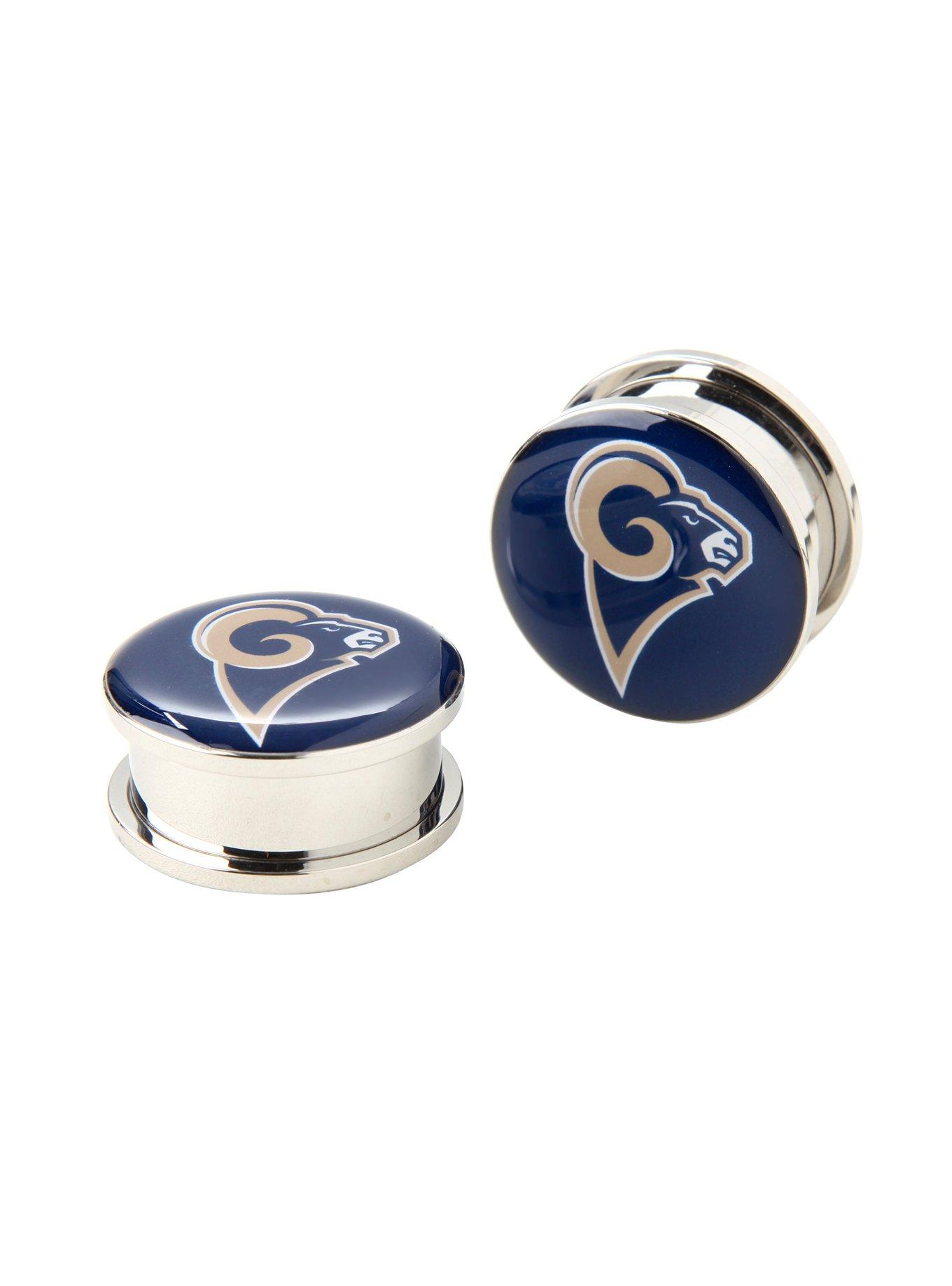 NFL Los Angeles Rams Steel Spool Plugs, BLUE, hi-res
