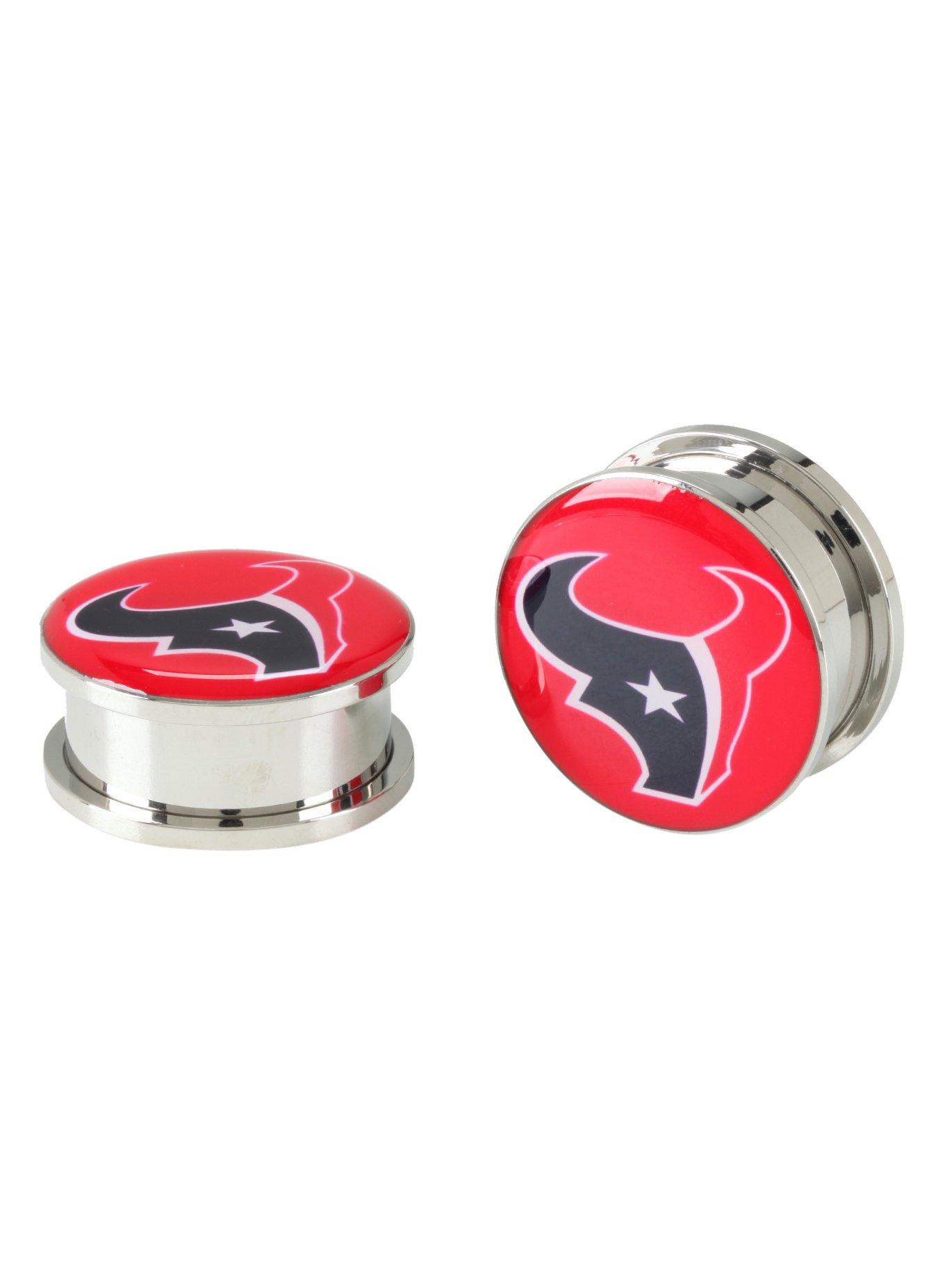 NFL Houston Texans Steel Spool Plug 2 Pack, RED, hi-res