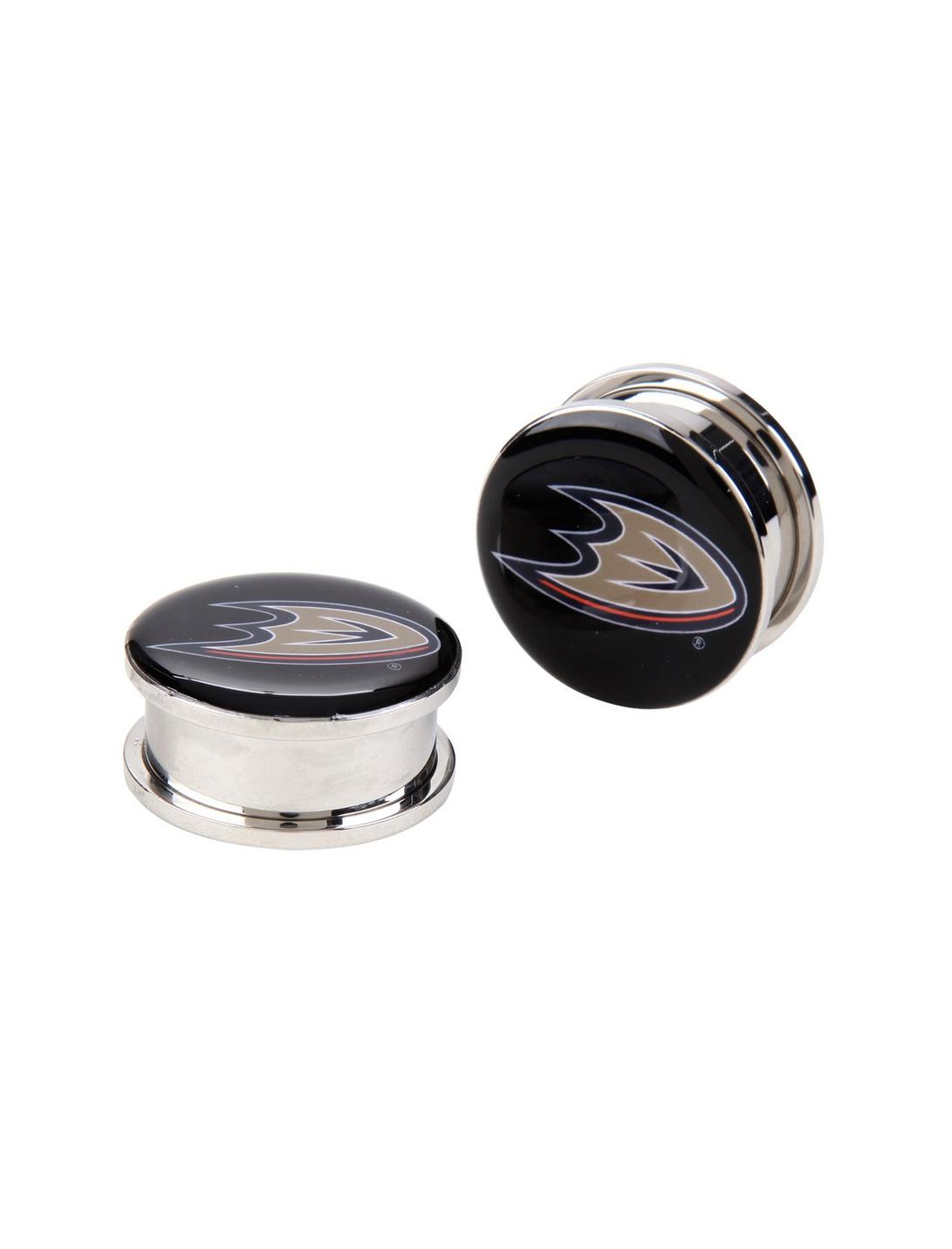 NHL Anaheim Ducks Steel Spool Plug 2 Pack, ORANGE, hi-res