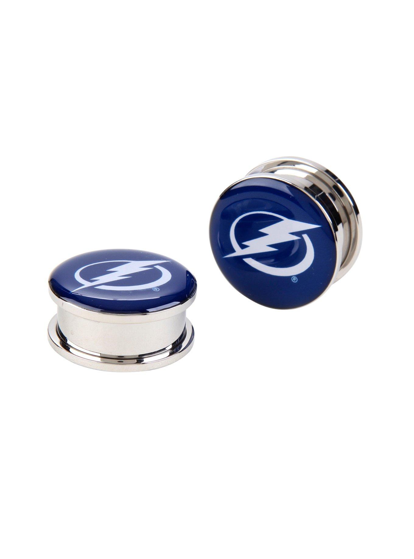 NHL Tampa Lightning Steel Spool Plug 2 Pack, BLUE, hi-res