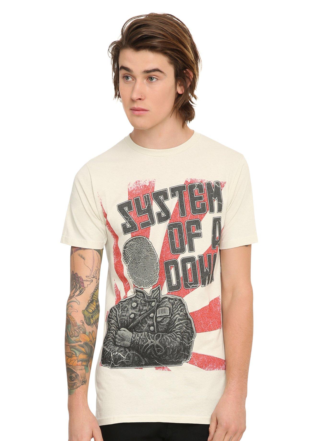 System Of A Down Thumbprint Soldier T-Shirt, , hi-res