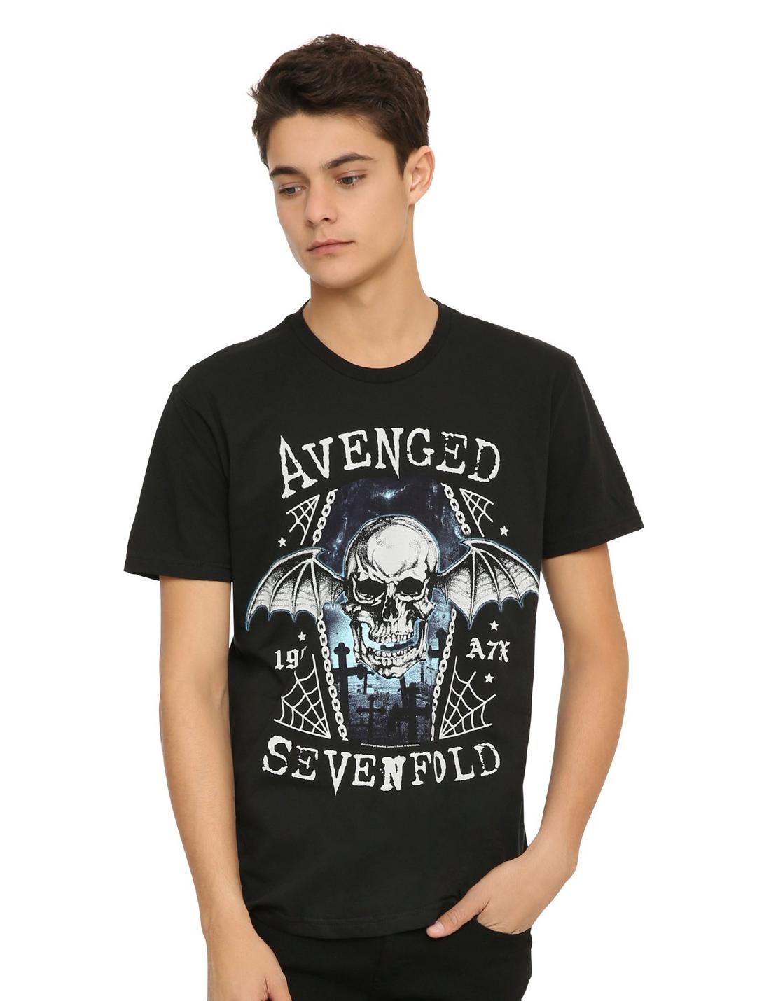 Avenged Sevenfold Death Bat Coffin T-Shirt, , hi-res