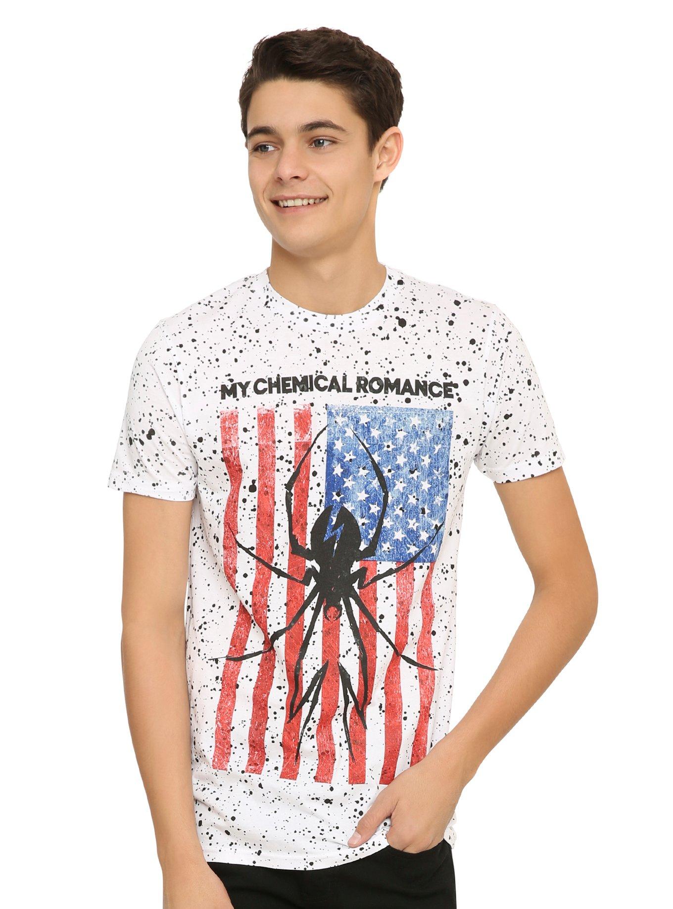 My Chemical Romance Splatter Spider Flag T-Shirt, , hi-res