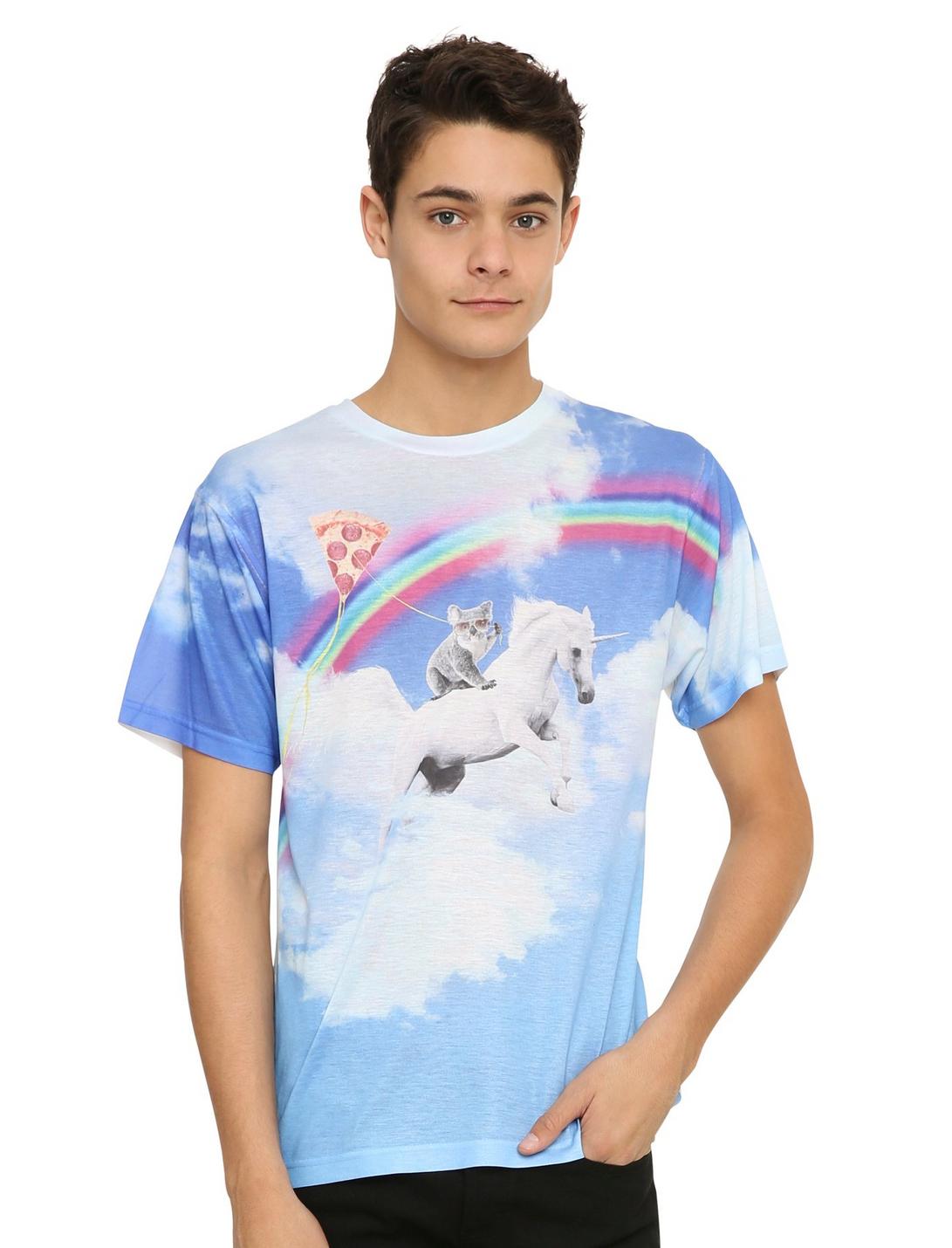Koala Unicorn Pizza Kite Sublimation T-Shirt, MULTI, hi-res