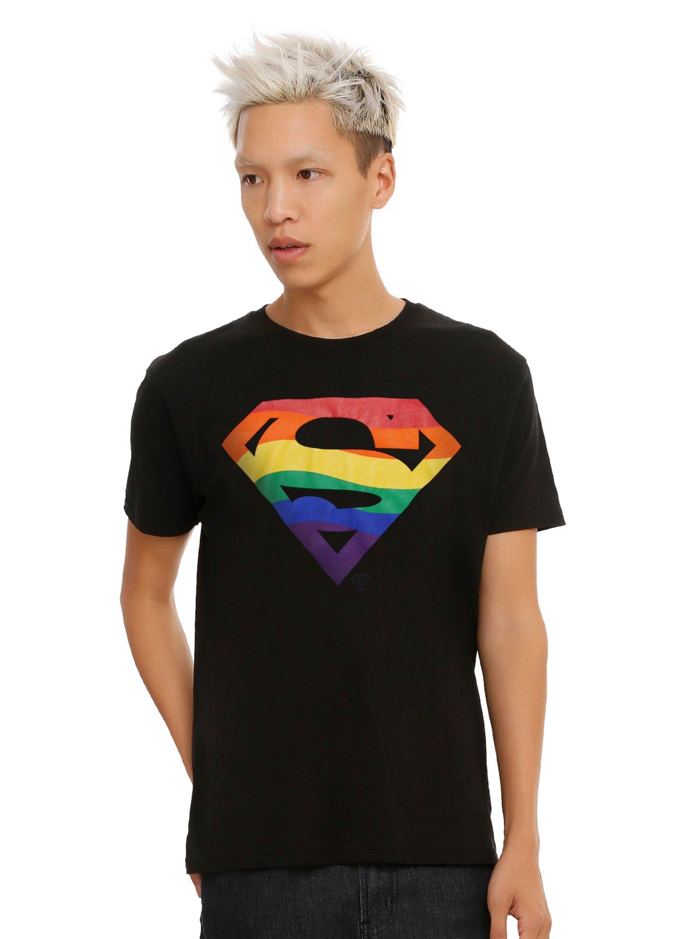 DC Comics Superman Rainbow Logo T-Shirt, , hi-res