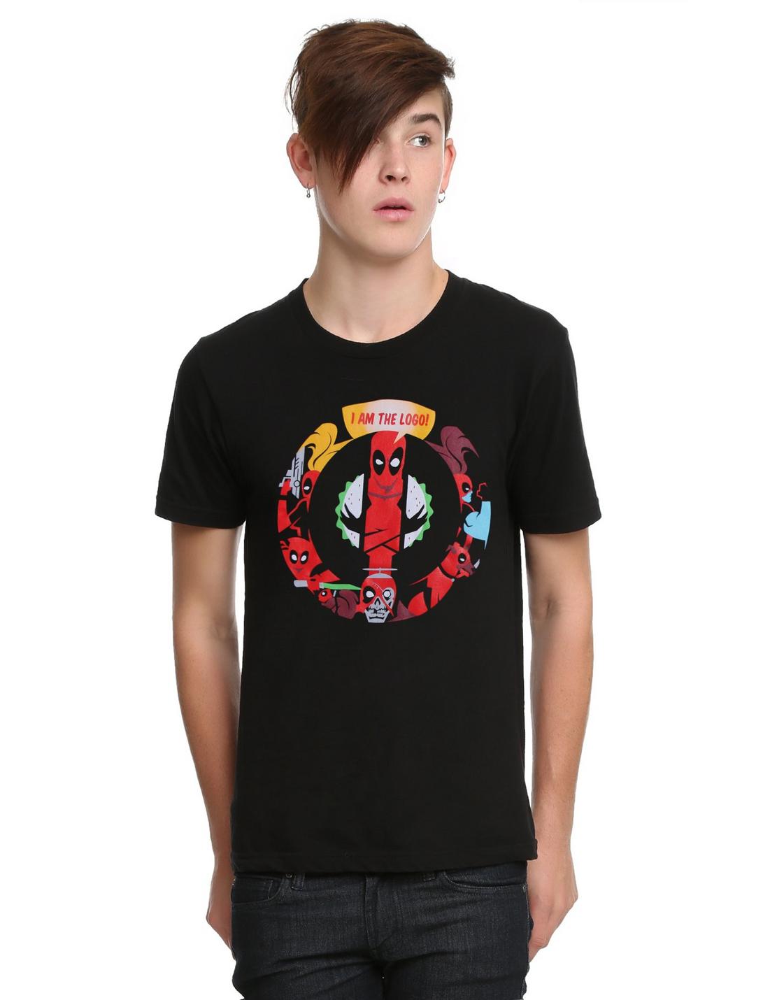 Marvel Deadpool Minimal Corps Logo T-Shirt, BLACK, hi-res