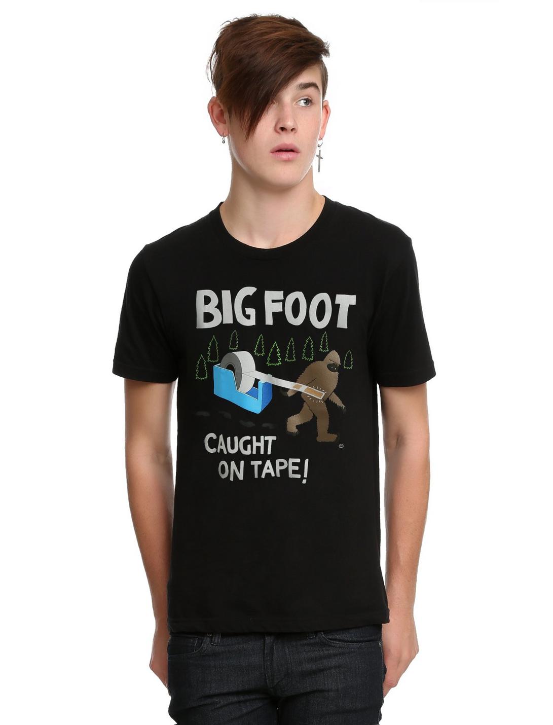 Bigfoot Caught On Tape T-Shirt, BLACK, hi-res