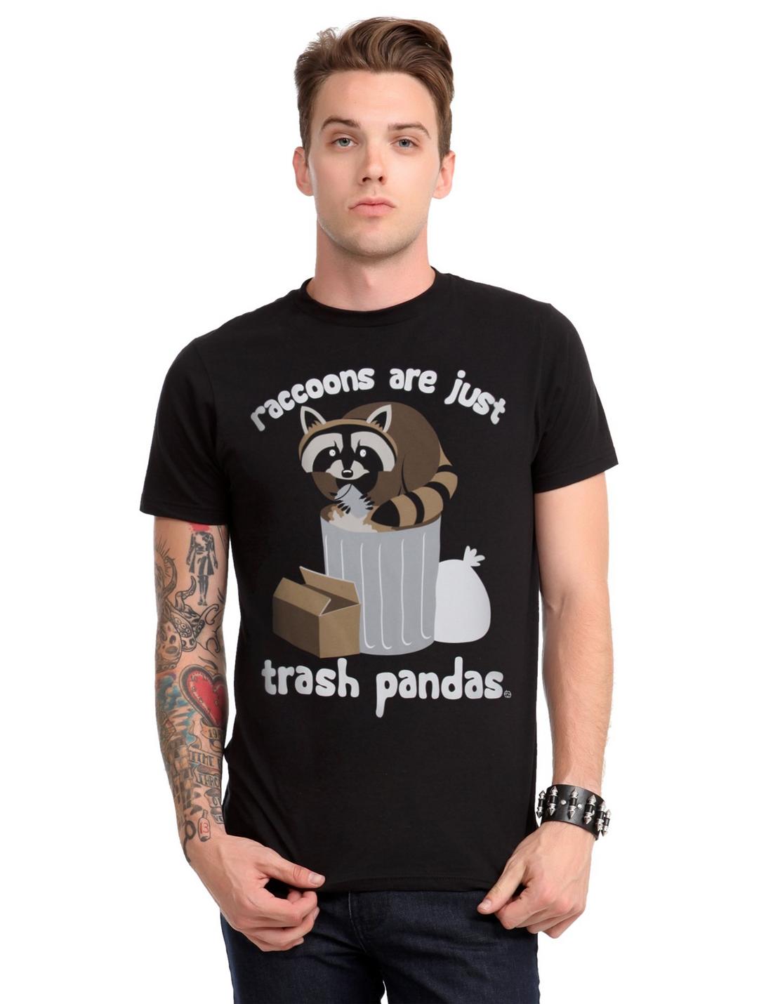 Raccoons Are Trash Pandas T-Shirt, BLACK, hi-res