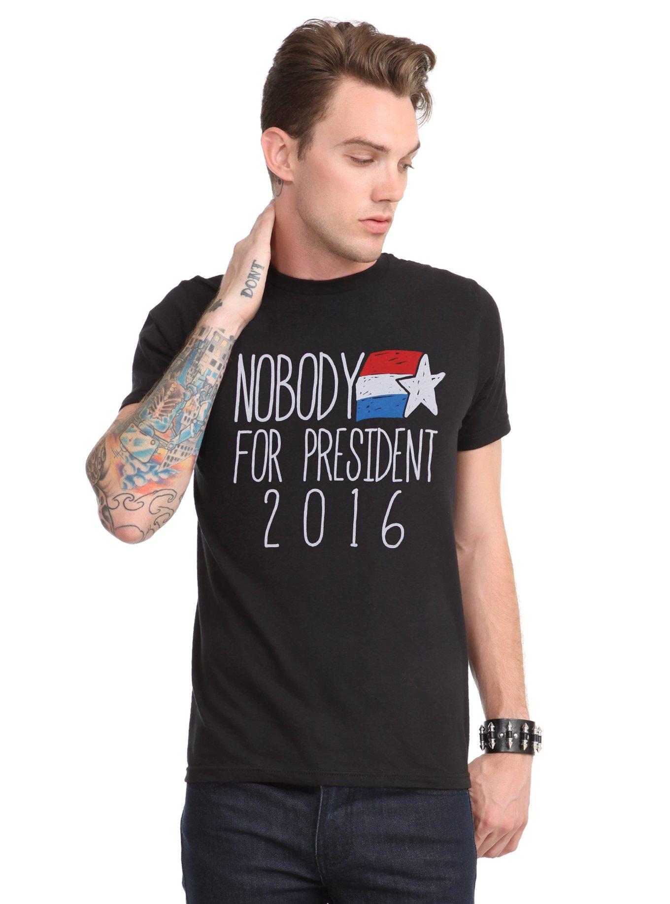 Nobody For President T-Shirt, BLACK, hi-res