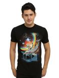 Space Lemur Dolphin T-Shirt, BLACK, hi-res