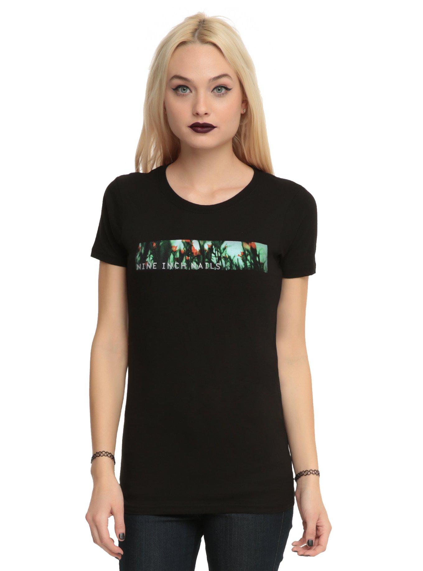 Nine Inch Nails Flowers Girls T-Shirt, , hi-res