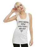 Who Needs You When There's Wi-Fi Girls Tank Top, WHITE, hi-res