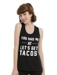 Let's Get Tacos Girls Tank Top, BLACK, hi-res