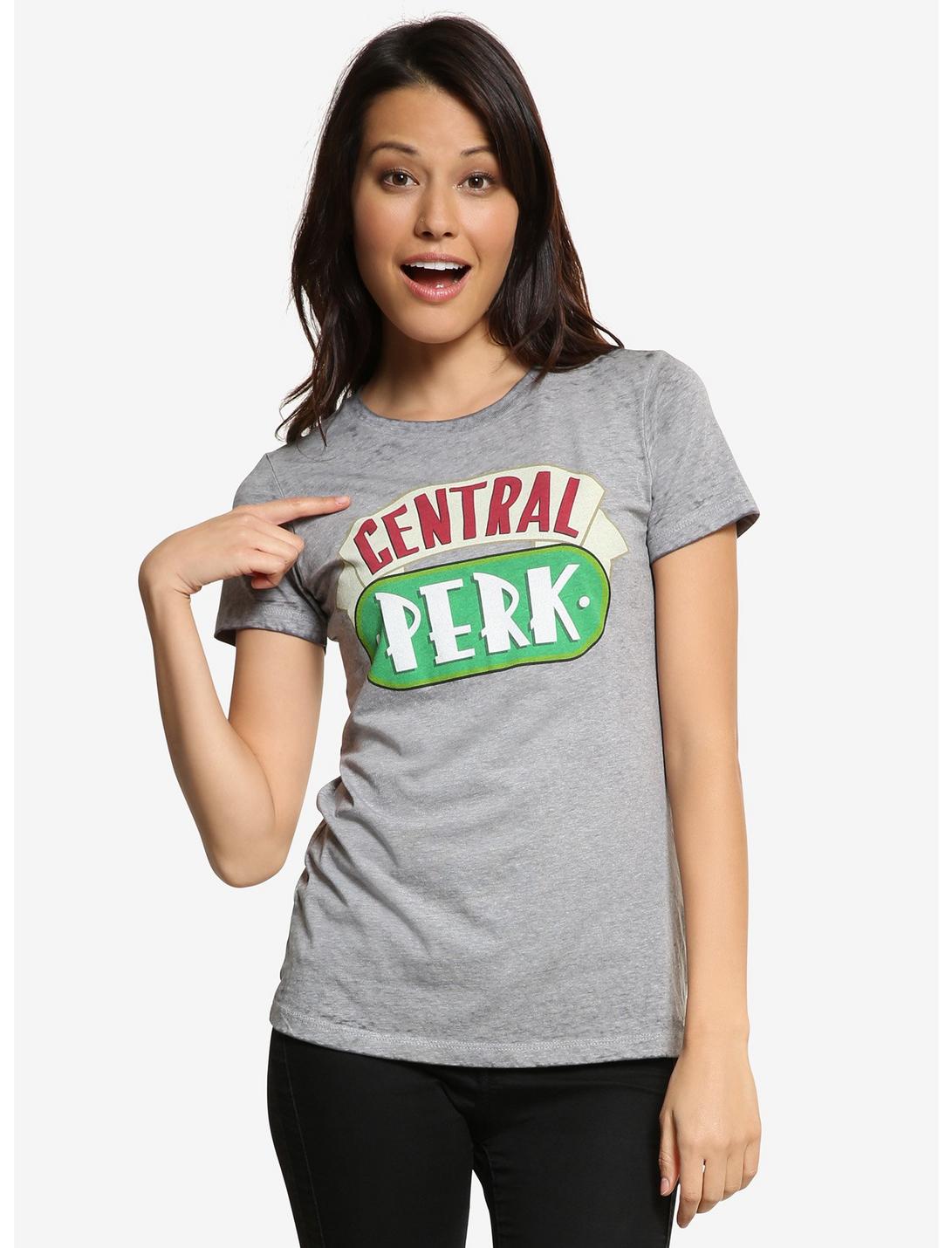 Friends Central Perk Logo Womens T-Shirt, GREY, hi-res