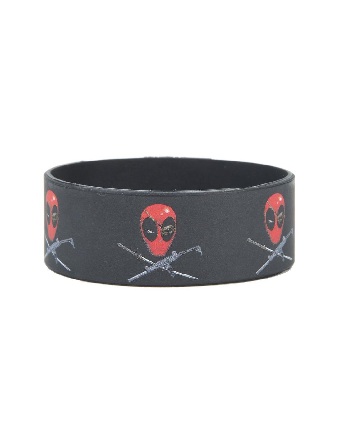 Marvel Deadpool Eye Patch Rubber Bracelet, , hi-res