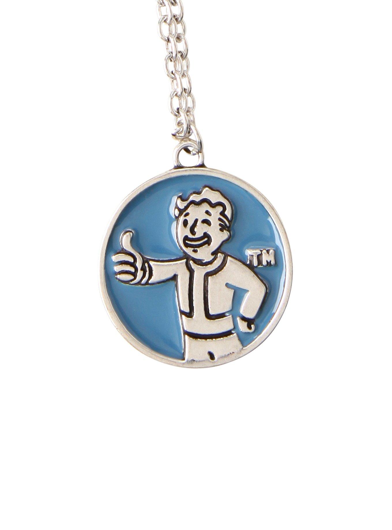 Fallout Vault Boy Logo Necklace, , hi-res