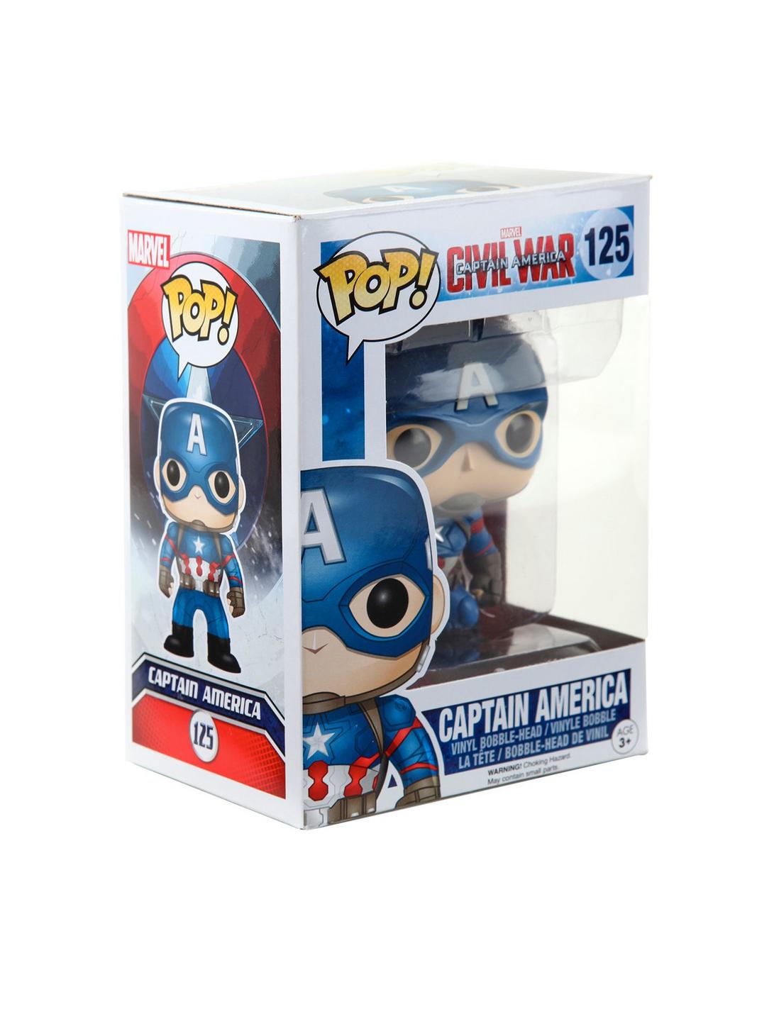 Funko Marvel Captain America: Civil War Pop! Captain America Vinyl Bobble-Head, , hi-res