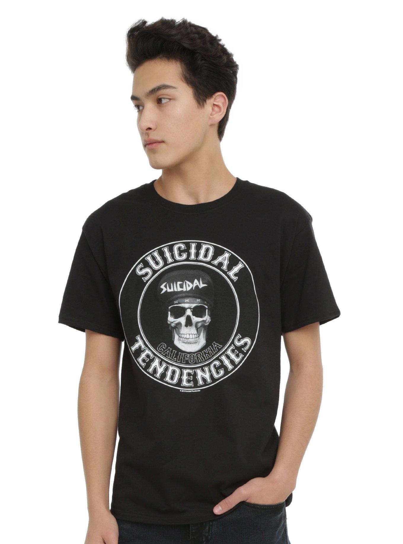 Suicidal Tendencies California Skull Logo T-Shirt, BLACK, hi-res