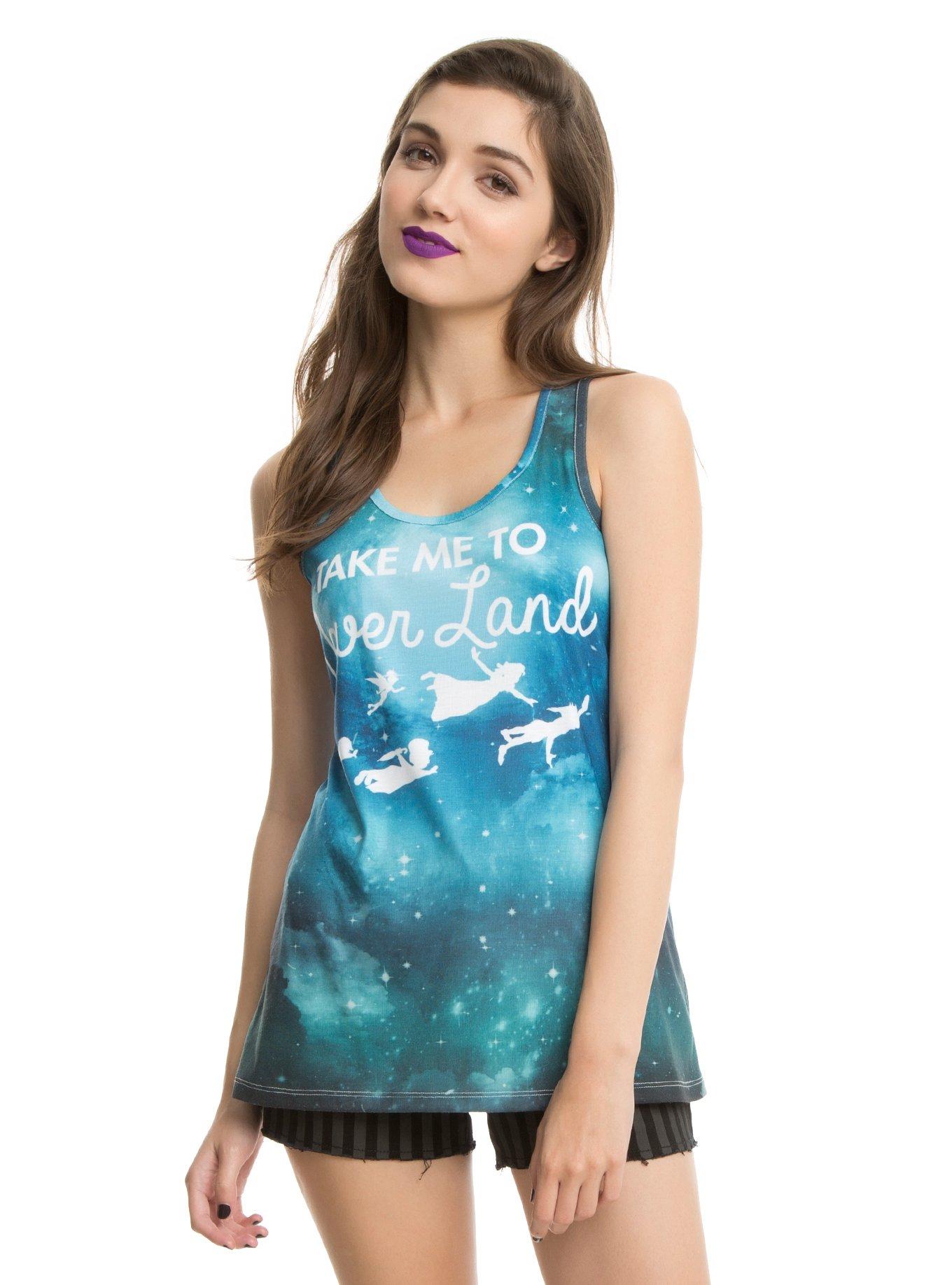 Peter Pan Take Me To Neverland Girls Tank Top, BLUE, hi-res