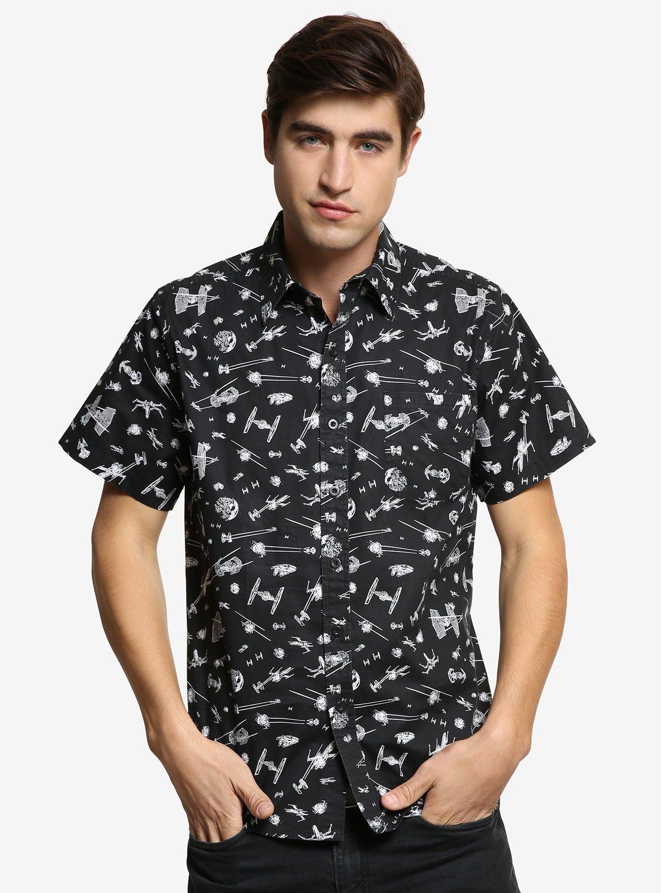 Star wars short hot sale sleeve button down