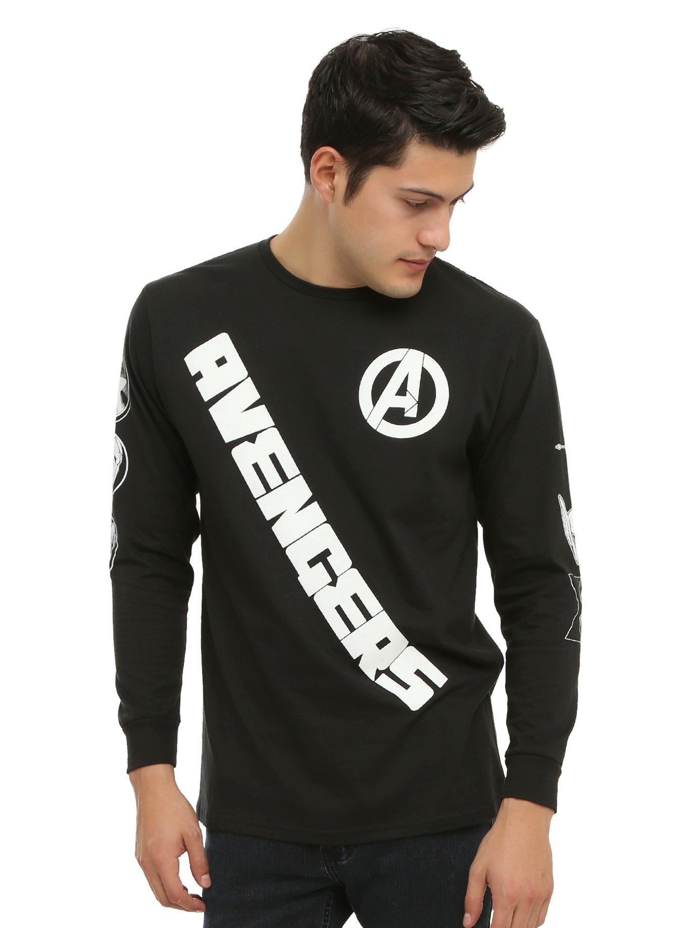 Marvel Avengers Moto Long-Sleeved T-Shirt, BLACK, hi-res