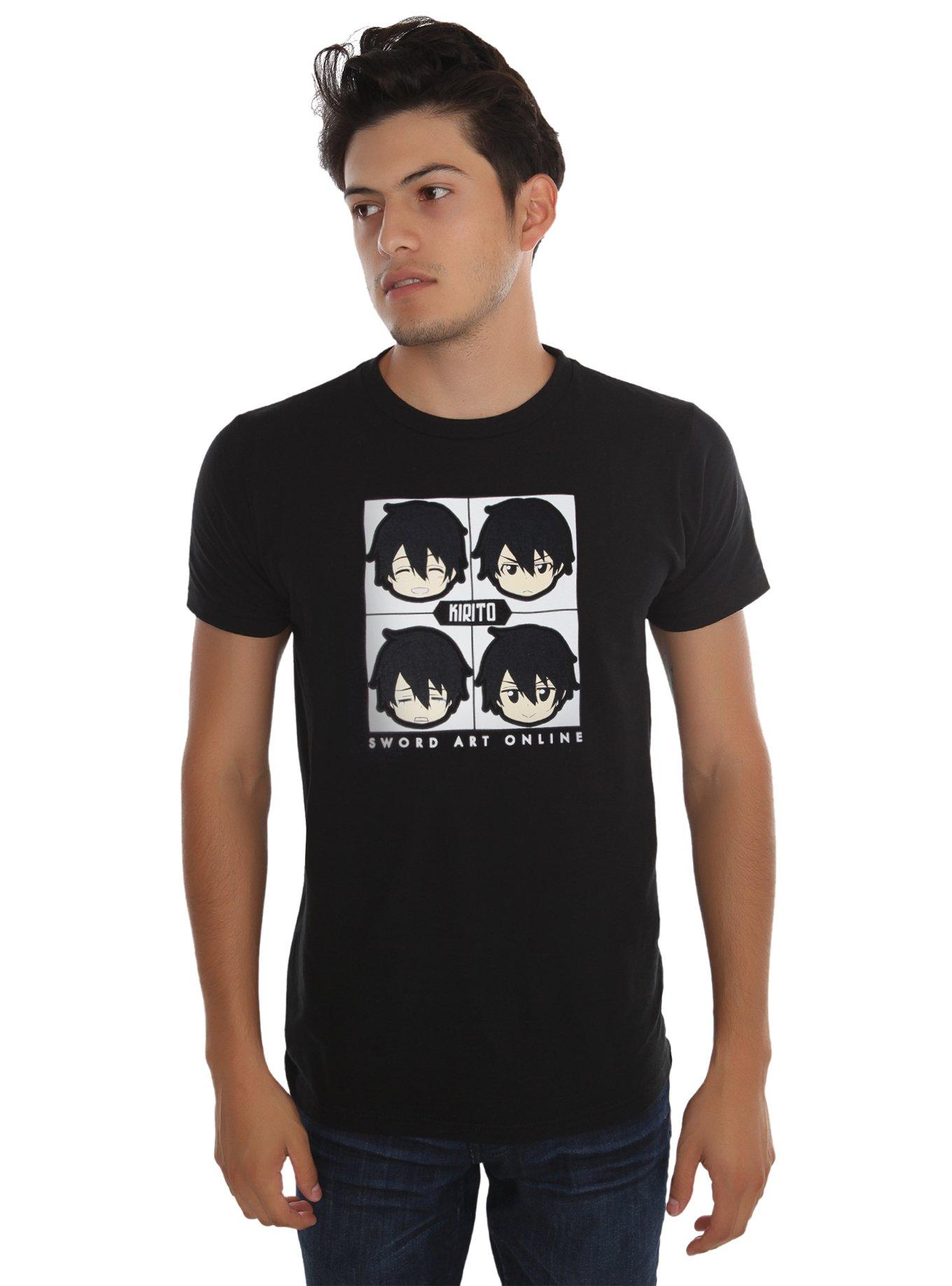 Sword Art Online Kirito Emojis T-Shirt, BLACK, hi-res