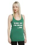 Kiss Me I'm Irish ...Ish Girls Tank Top, GREEN, hi-res